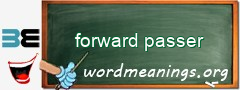 WordMeaning blackboard for forward passer